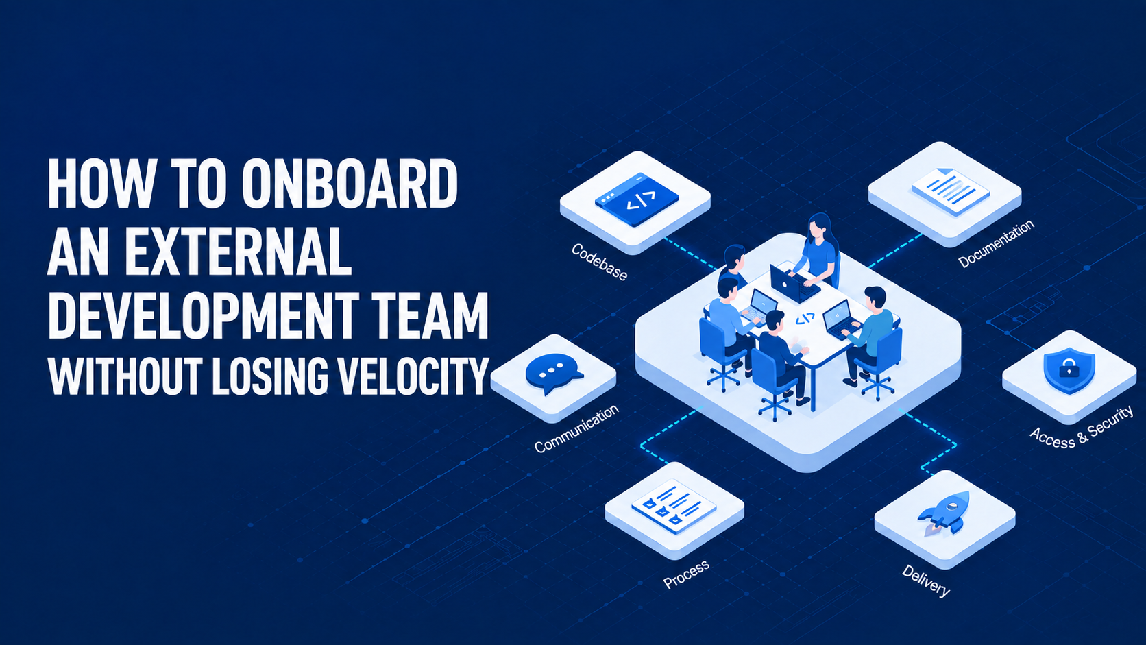 How to onboard an external development team with secure access, documentation, communication, and streamlined delivery workflows